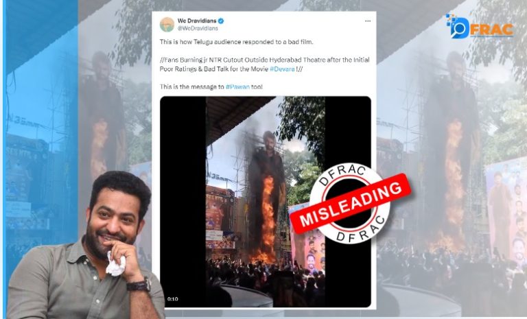 Did angry fans burn Jr NTR cutout outside Hyderabad Theatre? Here’s the reality