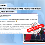 Was PM Modi humiliated by US President Biden in recent Quad Summit?