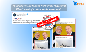 Did Russia warn India regarding Ukraine using Indian made weapons?