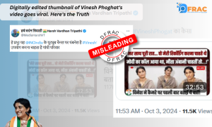 Digitally edited thumbnail of Vinesh Phogat’s video goes viral. Here’s the Truth