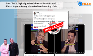 Fact Check: Digitally edited video of Govinda and Shakti Kapoor falsely shared with misleading claim