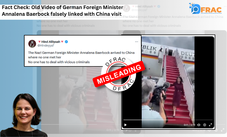 Fact Check: Old Video of German Foreign Minister Annalena Baerbock falsely linked with China visit