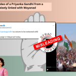 Fact Check: old video of Priyanka Gandhi from a Nandurbar rally falsely linked with Wayanad