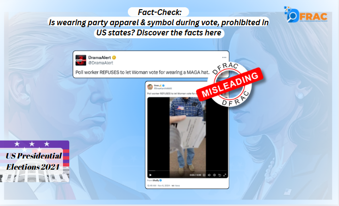 Is wearing party apparel & symbol during vote, prohibited in US states? Discover the facts here