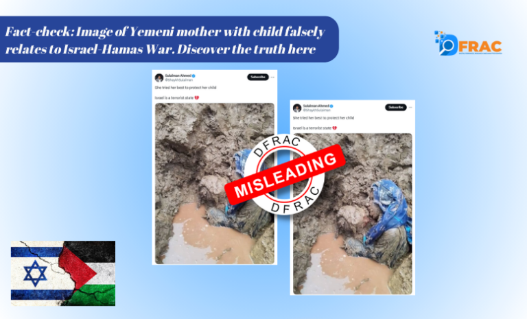 Fact-check: Image of Yemeni mother with child falsely relates to Israel-Hamas War. Discover the truth here