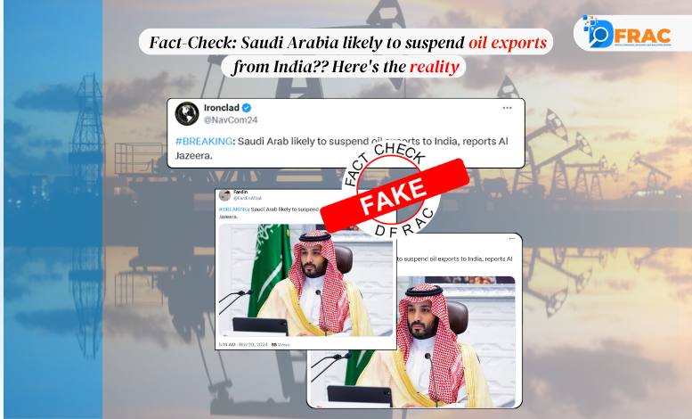 Fact-Check: Saudi Arabia likely to suspend oil exports from India?? Here's the reality