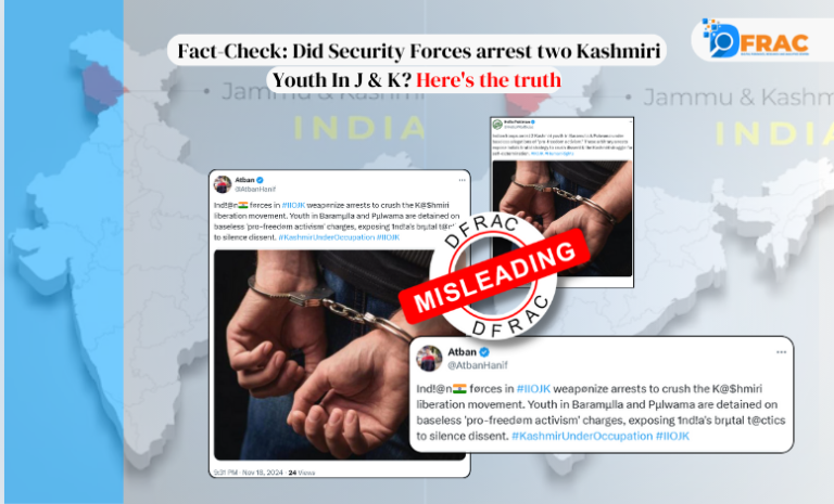 Fact-Check: Did Security Forces arrest two Kashmiri Youth In J & K? Here's the truth