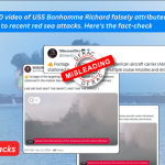 2020 video of USS Bonhomme Richard falsely attributed to recent red sea attacks. Here's the fact-check