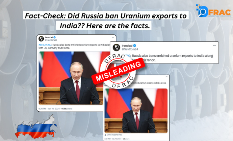 Fact-Check: Did Russia ban Uranium exports to India?? Here are the facts.