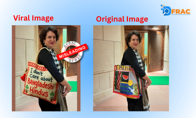 Reality behind the viral Picture of Priyanka Gandhi’s, “I don’t care about Bangladeshi Hindu’s” Bag.