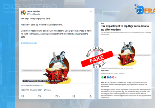 Will the Income Tax Department use Digi Yatra data to catch tax evaders? No, the viral claim is false.