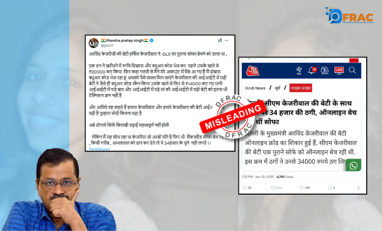 क्या हाल ही में आप संयोजक अरविंद केजरीवाल की बेटी हर्षिता केजरीवाल के साथ हुई ठगी?