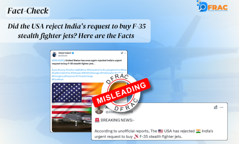 Fact-check: Did the USA reject India's request to buy F-35 stealth fighter jets? Here are the Facts