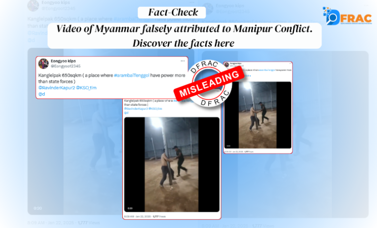 Video of Myanmar falsely attributed to Manipur Conflict. Discover the facts here