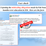 Exposing the misleading allegations made by Pak-based handles over education in J&K . Here are the facts