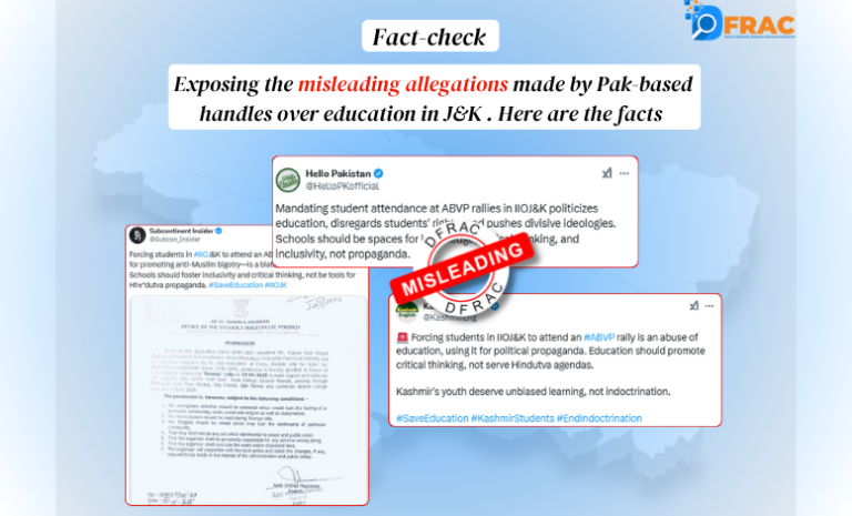 Exposing the misleading allegations made by Pak-based handles over education in J&K . Here are the facts