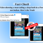 Video showing a man taking a deep bath in a Pool is not Indian. Here's the Truth