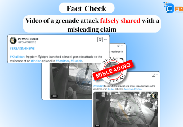 Video of a grenade attack falsely shared with a misleading claim