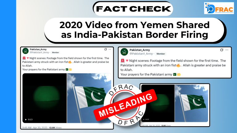 2020 Video from Yemen Shared as India-Pakistan Border Firing