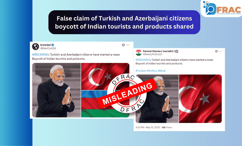 False claim of Turkish and Azerbaijani citizens boycott of Indian tourists and products shared