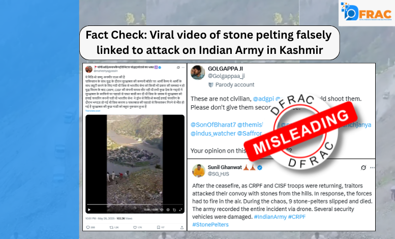 Viral video of stone pelting falsely linked to attack on Indian Army in Kashmir
