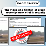 The video of a fighter jet crash that recently went viral is actually old