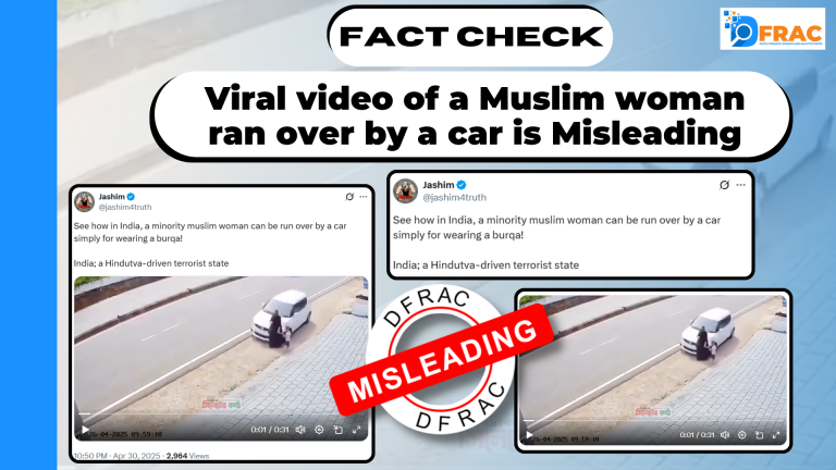 Viral video of a Muslim woman ran over by a car is Misleading