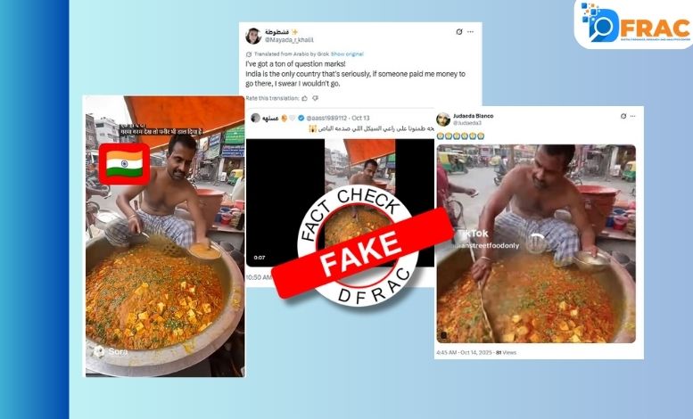 Fake video of the unhygienic conditions of Indian street food shared