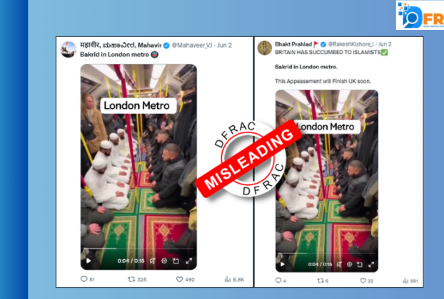 Bakrid namaz in London Metro