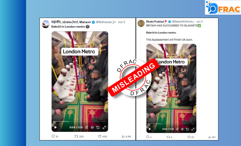 Bakrid namaz in London Metro